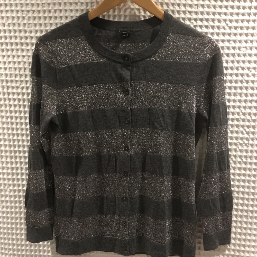 Brand New Ann Taylor metallic stripes cardigan. M